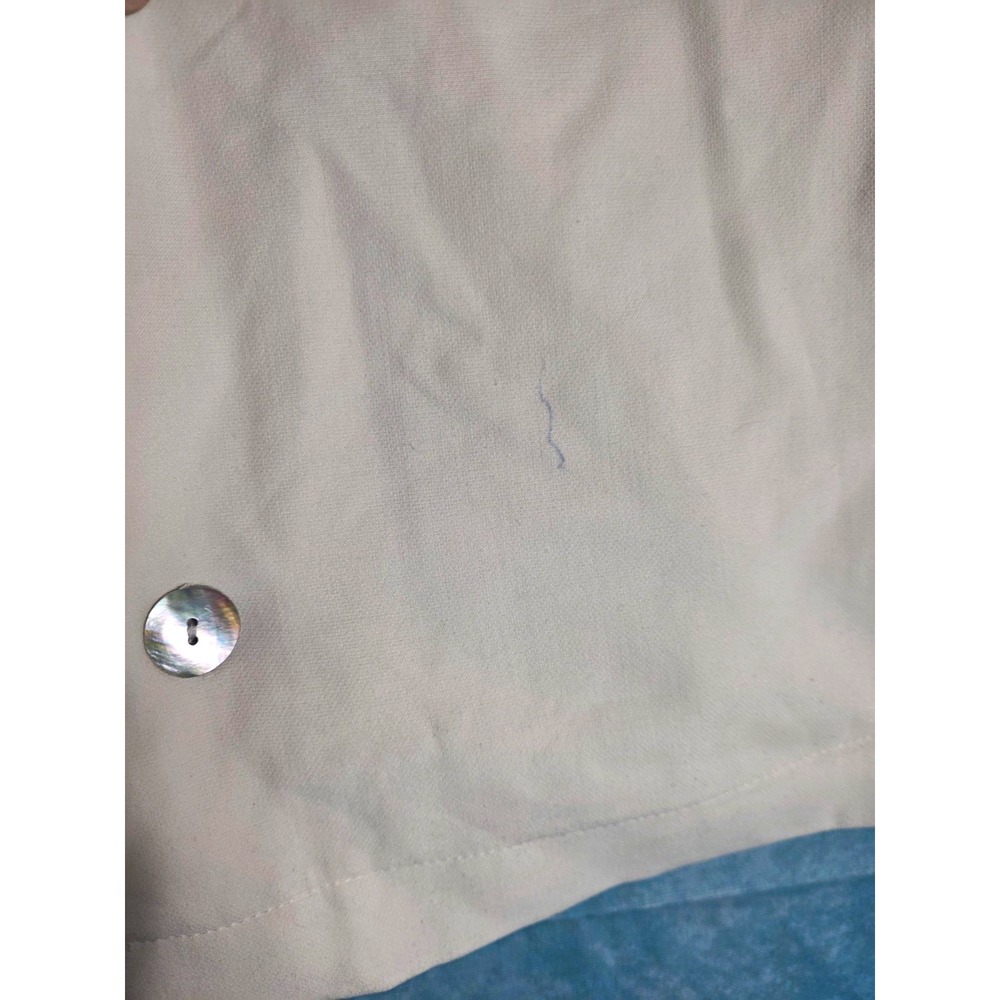 ZARA Trafaluc White Sleeveless Button Front Vest w/ Pockets Size M